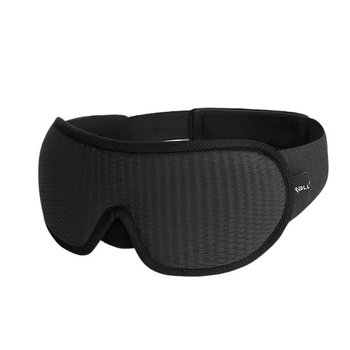 מסכת שינה 3D Sleep Eye שחורה עם אפקט נושם