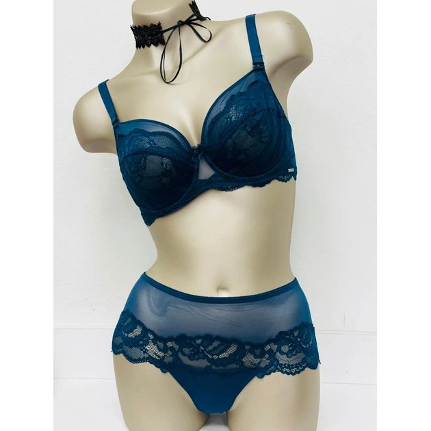 Damen Spitzenunterwäsche Set in Meereswellenfarbe