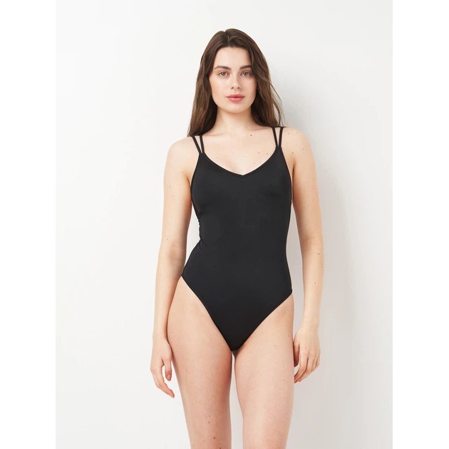 Damen Badeanzug Trendyol TBESS25MA00007 Schwarz