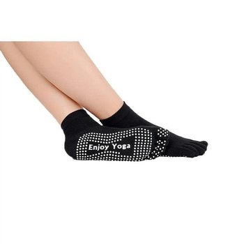 Yoga Socks Black with Non-Slip Coating