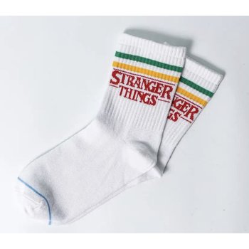 Long Unisex Socks Stranger Things in White