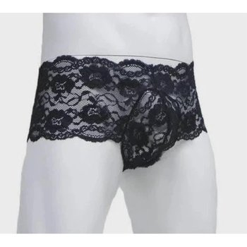 Men's Lace Briefs in Black