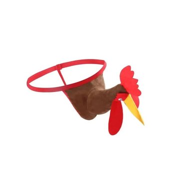 Men's Brown Rooster Thong