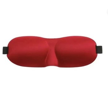 3D Sleep Mask with Velcro, Burgundy