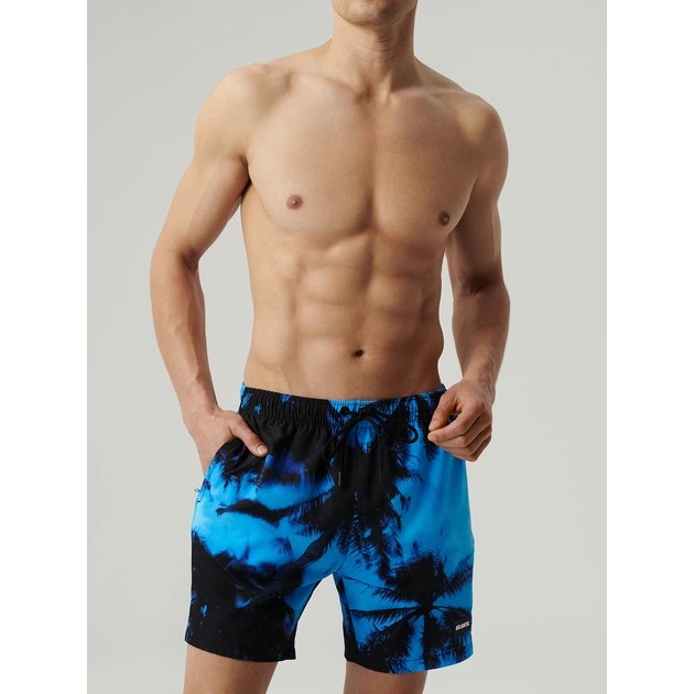 Shorts de plage pour homme Atlantic en bleu avec imprimé