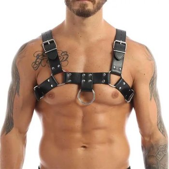Men's Harness with Wide Straps in Black