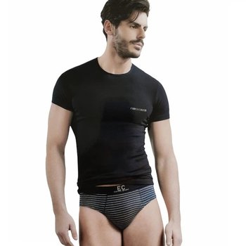 Men's Set with T-Shirt and Striped Briefs Enrico Coveri