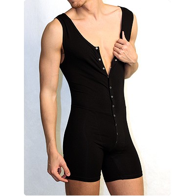 Doreanse Men's Black Bodysuit — Comfortable Style for Every Day