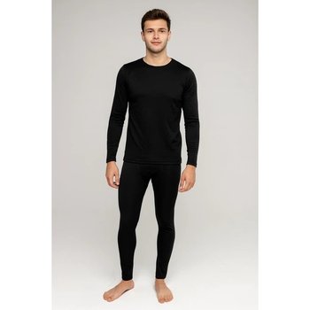 Men's Thermal Underwear in Black Microfiber