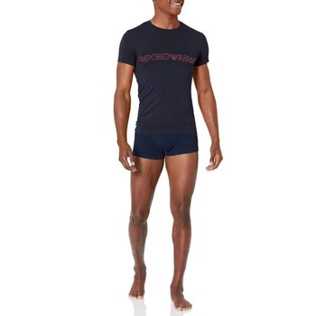 Men's Set: T-Shirt and Boxers by Emporio Armani — Dark Blue
