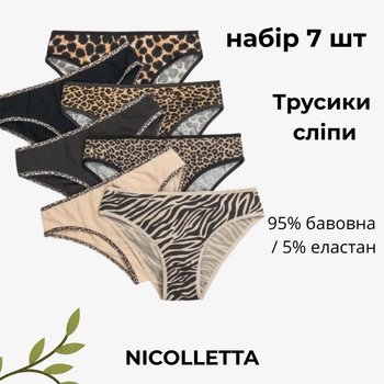 Set of Women's Leopard Print Briefs by Nicoletta