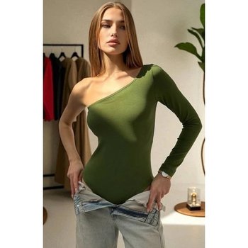 Body asymétrique femme en moutarde par Podolyanka