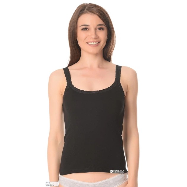 NataLux Damen Tanktop in Schwarz — Baumwollkomfort