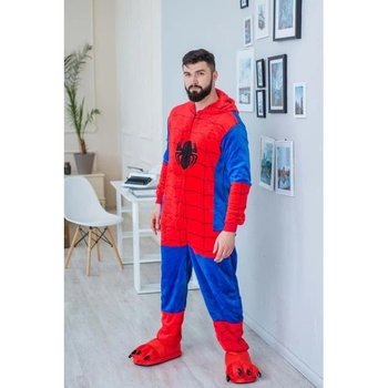 Men's Kigurumi Pajama Spider-Man Red and Blue