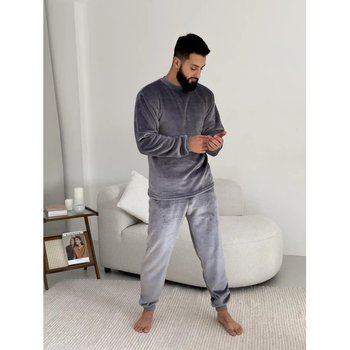 Men's Warm Plush Pajama Teplyk in Grey