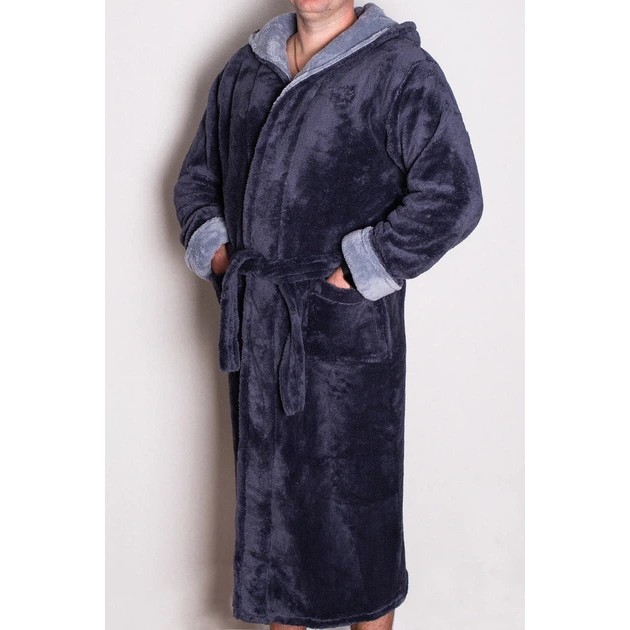 Peignoir pour homme Ukrcamo gris — confort et chaleur