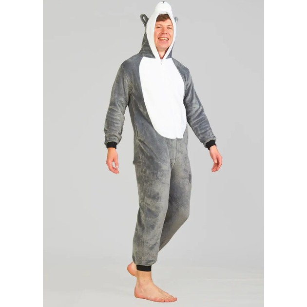 Pijama kigurumi homme Jamboo gris - confort et originalité