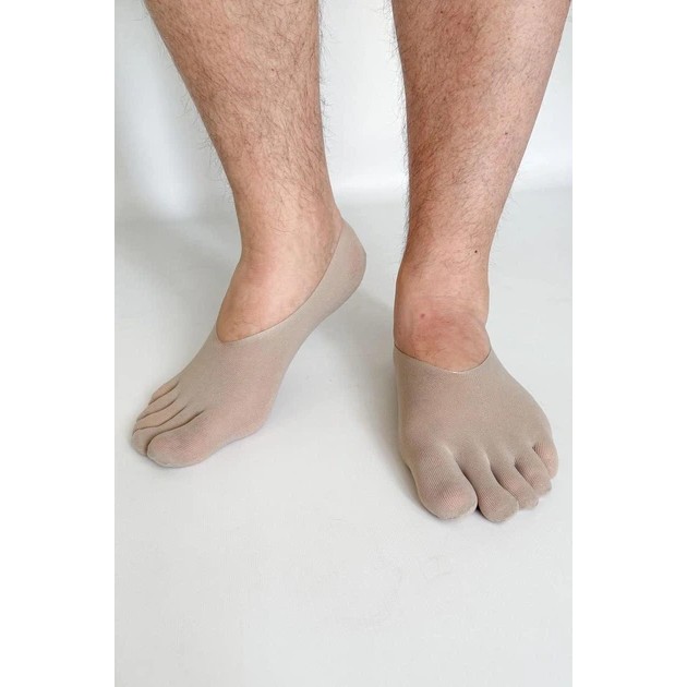 Nylon ToeFit Unsichtbare Socken in Beige — Alltaglicher Komfort