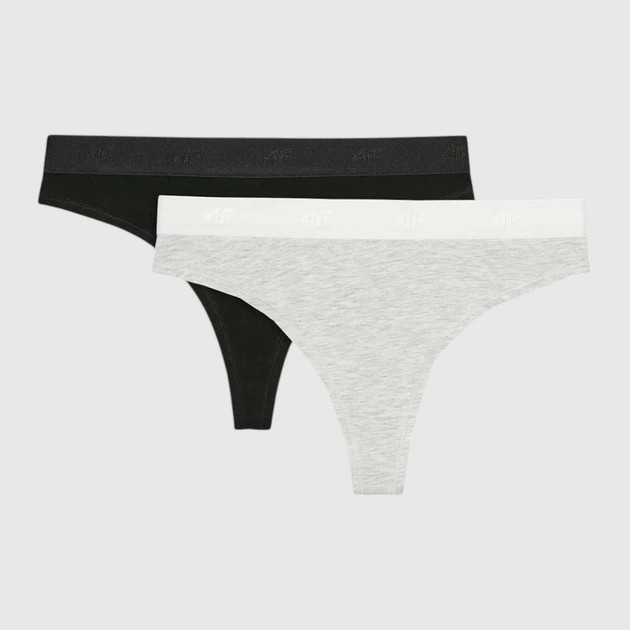 Set aus Damen Baumwoll-Tangas 4F — Komfort und Stil