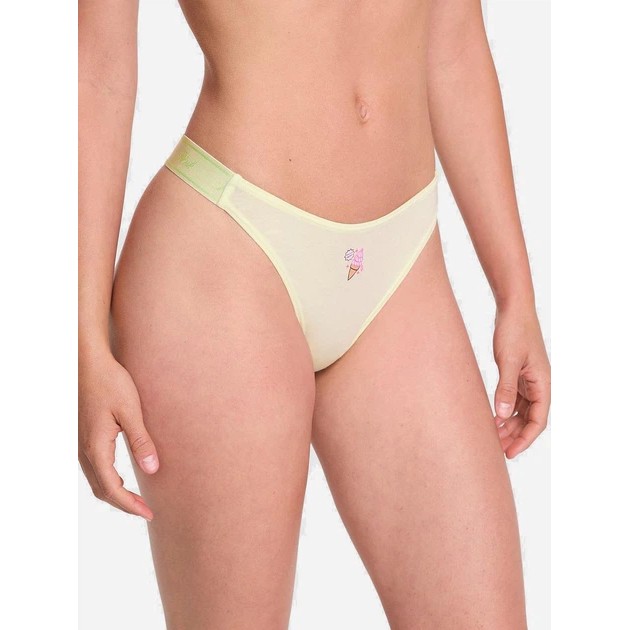 Damen Baumwoll Thong Unterwäsche Victoria's Secret Gelb