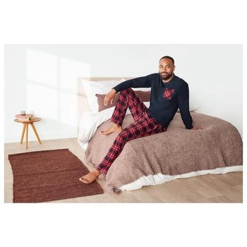 Men's Fleece Pajama Dark Blue Livergy