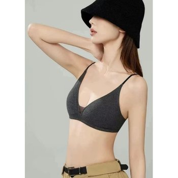Comfort Day Bralette with Mesh in Graphite — Style and Comfort
