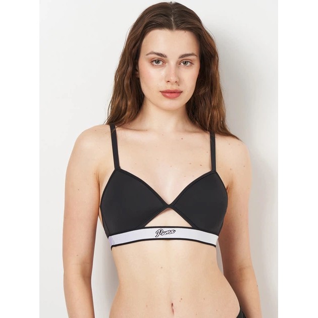 Puma Wireless Bra — Comfortable Black Women's Triangle Top