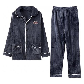 Lesko CK-206 Men's Pajama Set Dark Gray