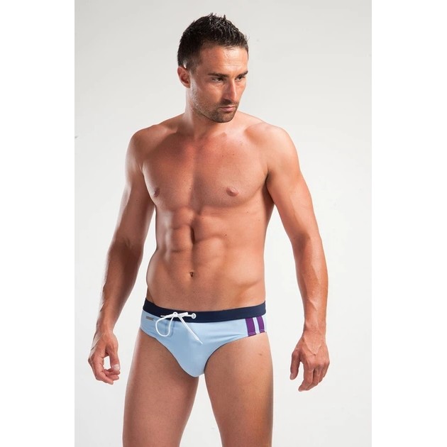 Geronimo Light Blue Swim Shorts — Quick-Drying Material