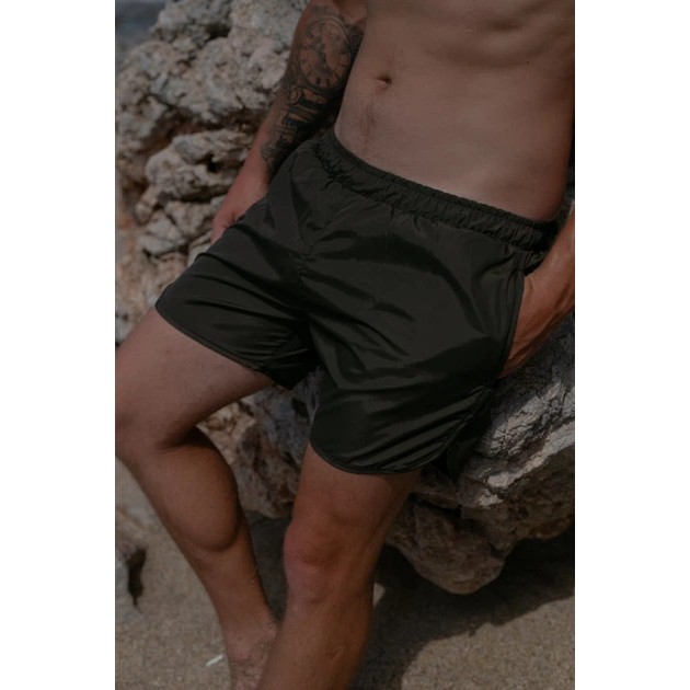 Men's Beach Shorts Intruder in Khaki — Quick-Dry with Pockets