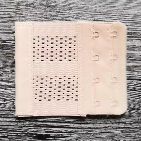 Beige Bra Extender with 4 Hooks