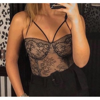 Victoria’s Secret Black Lace Bustier Top