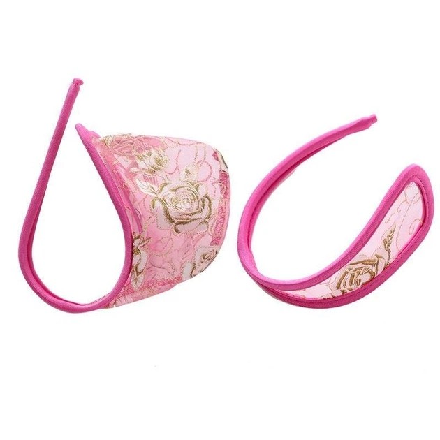 Tangas rosas sin tirantes con estampado floral - Para momentos íntimos