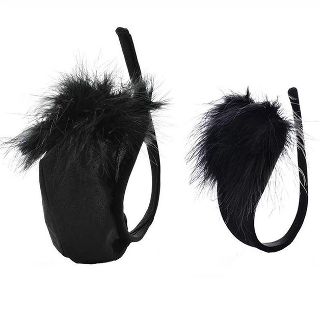 Herren- und Damen-C-String-Thongs in Schwarz — Maximale Offenheit