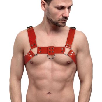 Men's Feral Feelings Bulldog Harness — Stylish Red Accessory