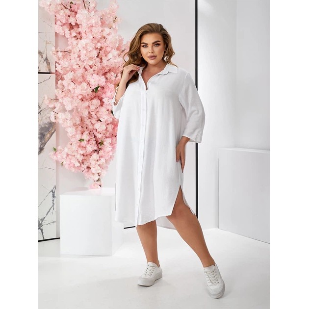 Women's Extended Tunic Shirt La`visio in White — Lightweight and Stylish
