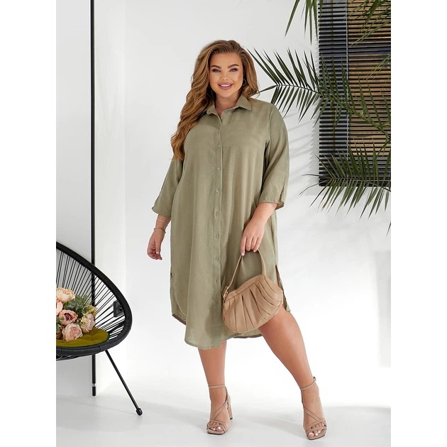 Women's Long Tunic Shirt La`visio in Pistachio Color