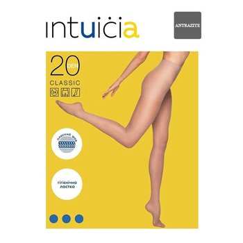 Жіночі колготи Intuicia CLASSIC 20 ден — антрацитовий комфорт на кожен день