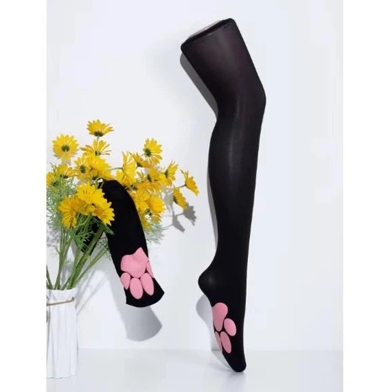 Black Cat Paw Thigh Highs — A Stylish Statement for Any Outfit