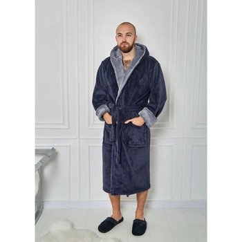 Men's Plush Robe in Graphite Gray Color