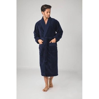 Men's Nusa Bathrobe in Dark Blue