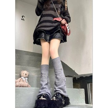 Light Gray Flared Leg Warmers — Comfort and Style for Everyone