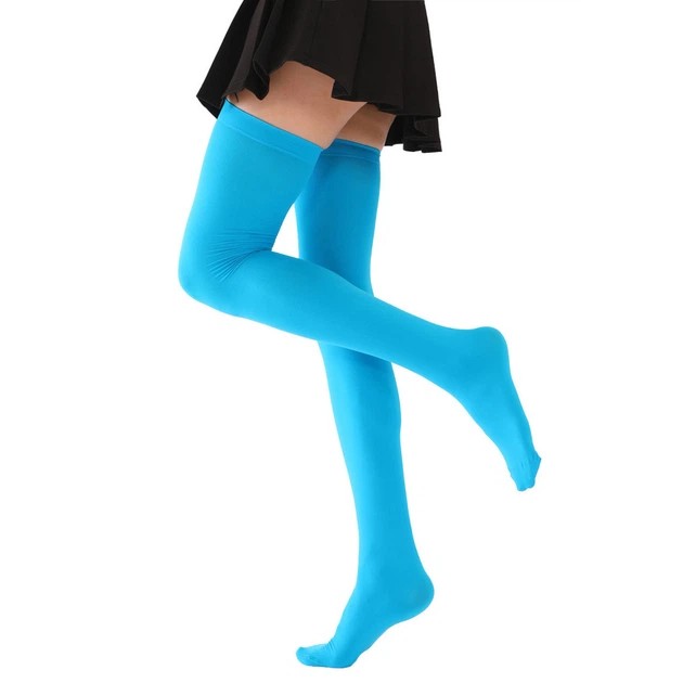 Medias largas de mujer color azul — elegancia y comodidad