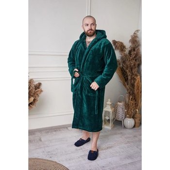 Men's Plush Robe in Emerald Color