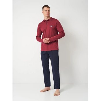 Pyjama en coton pour homme Devino couleur bordeaux – confort pour dormir