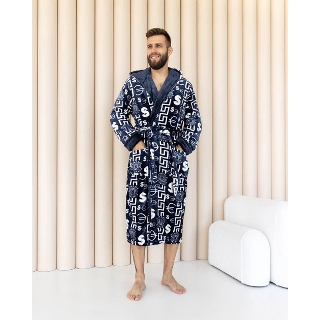 Bata de baño para hombre en color grafito - comodidad suave para el hogar