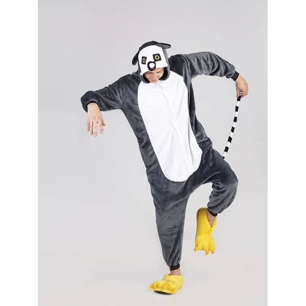 Kigurumi para hombres Jamboo en gris – comodidad y originalidad