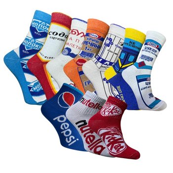 10 Pair Sock Set with Fun Prints