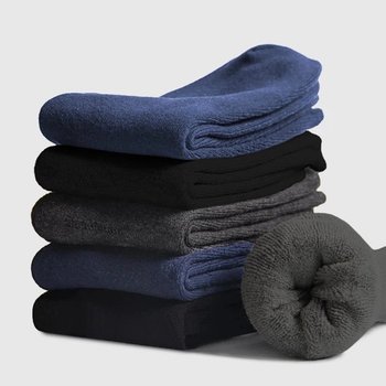 Set of 6 Warm Plush Thermal Socks for Men