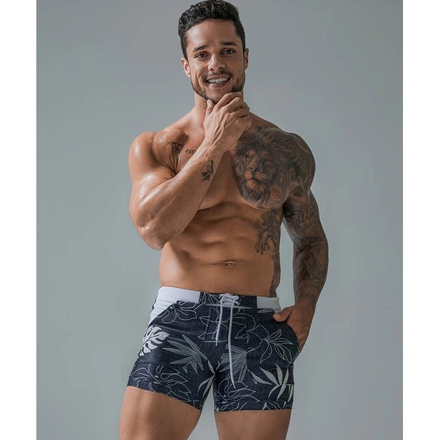 Herren Badehose Deenyt in Grau — Leichtigkeit aus Nylon